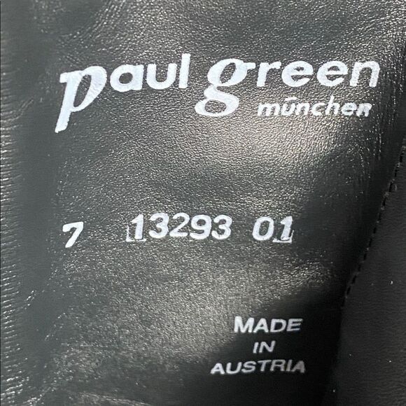 Paul Green Black Leather Heeled Tall Munchen Boots UK 7 (US 9.5) Victorian Prepp - Picture 9 of 12